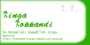 kinga koppandi business card